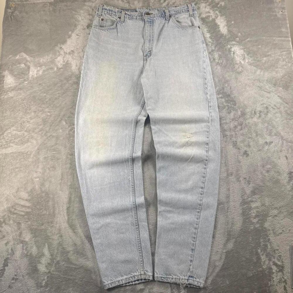 Vintage 80s Levi’s 550 Jeans 36x36 Fits 32x34 Orange Tab USA Distressed